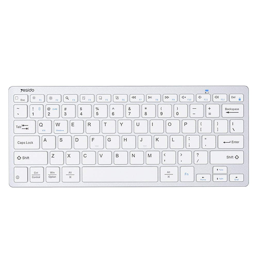 Yesido - Wireless Keyboard - Support Multi-Device Sharing, Quick Response - White