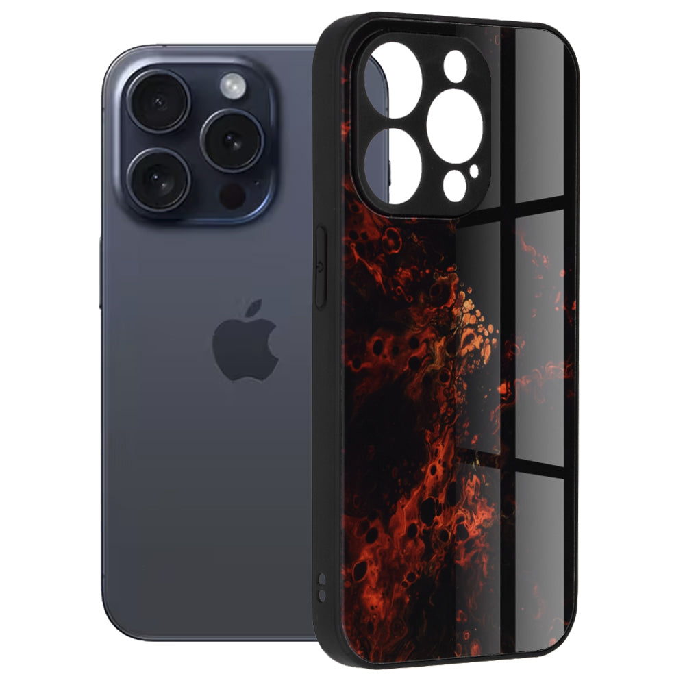 Techsuit - Glaze Series - iPhone 15 Pro - Red Nebula