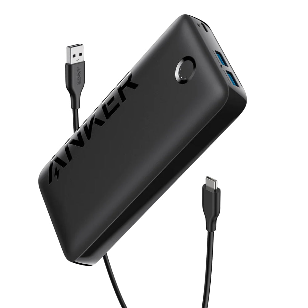 Anker - Power Bank PowerCore 335 - 2x USB, Type-C, 20000mAh, 22.5W, with Cable USB-C - Black