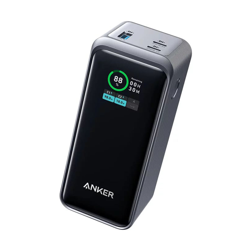 Anker - Power Bank Prime - 2x USB-C, USB, for Phone, Tablet, MacBook, Digital Display, 20000mAh, 200W - Black