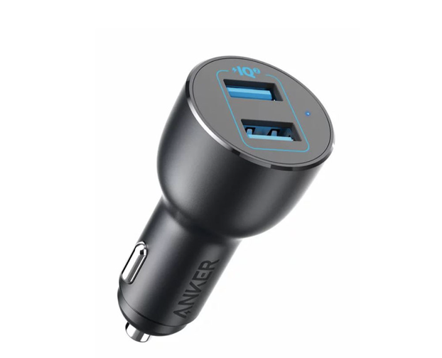 Anker - Car Charger PowerDrive III - 2x USB, QC 3.0, 36W - Black